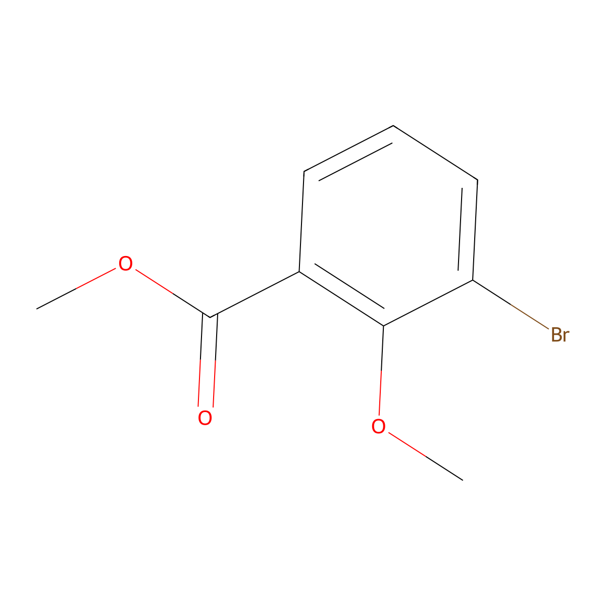 Methyl 3-bromo-2-methoxybenzoate molecular structure, CAS 260806-90-4