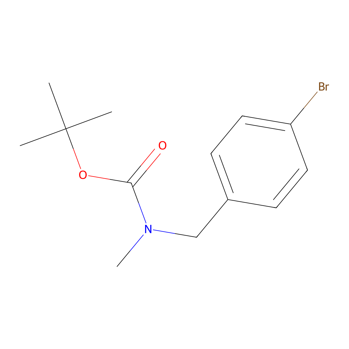 tert-butyl N-[(4-bromophenyl)methyl]-N-methylcarbamate molecular structure, CAS 260809-26-5