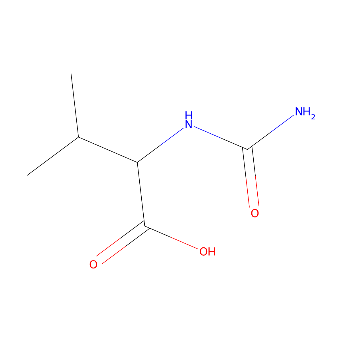 (2S)-2-(carbamoylamino)-3-methylbutanoic acid molecular structure, CAS 26081-02-7