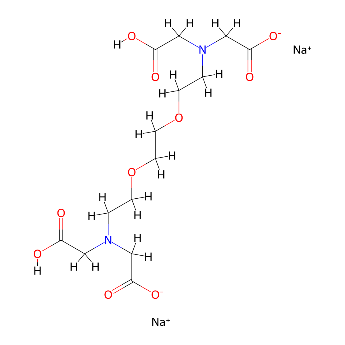 Egta disodium molecular structure, CAS 26082-78-0