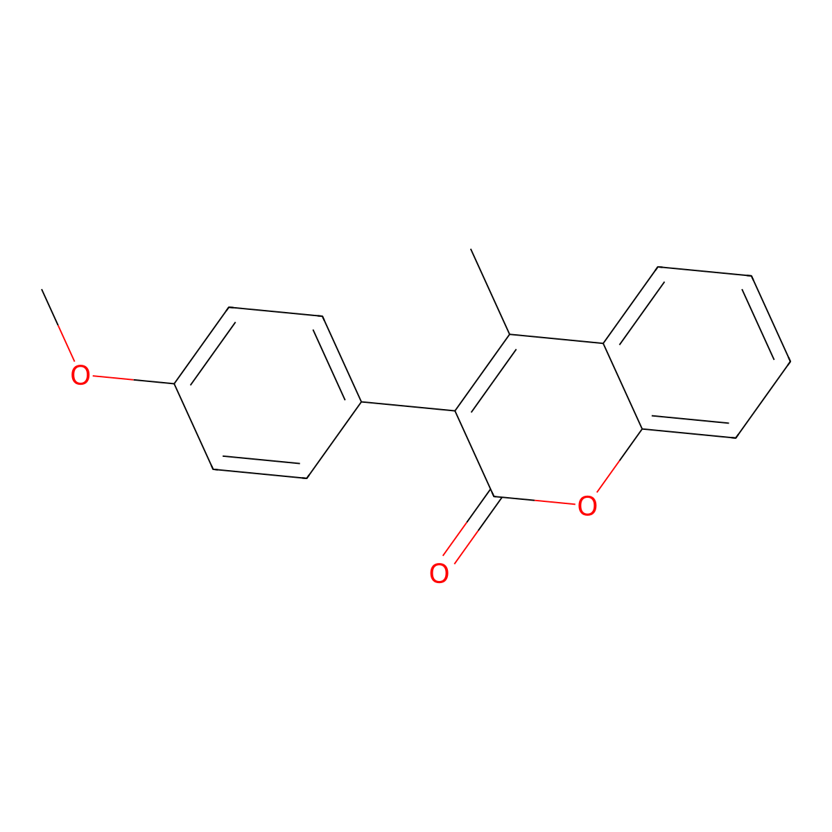 3-(4-Methoxyphenyl)-4-methylchromen-2-one molecular structure, CAS 26087-09-2
