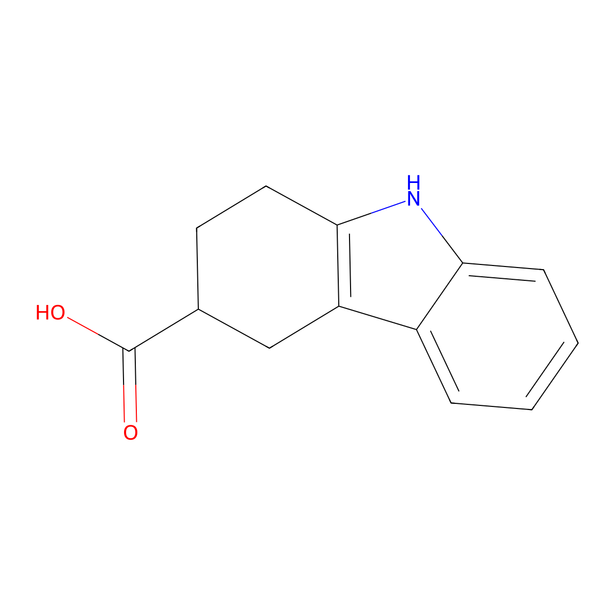 2,3,4,9-tetrahydro-1H-carbazole-3-carboxylic acid molecular structure, CAS 26088-66-4