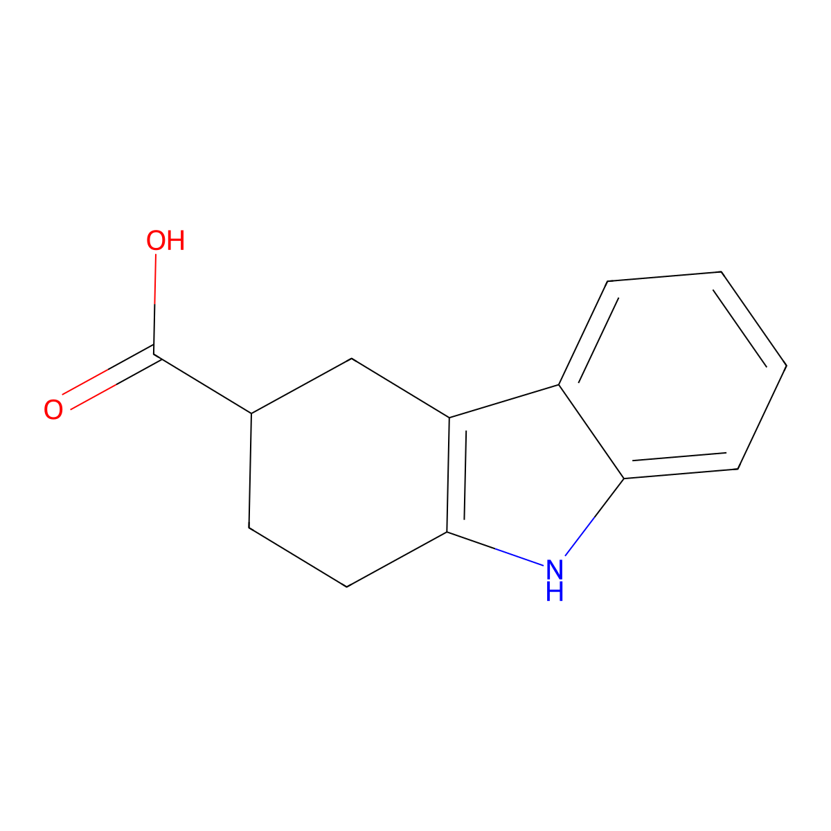 2,3,4,9-tetrahydro-1H-carbazole-3-carboxylic acid molecular structure, CAS 26088-66-4