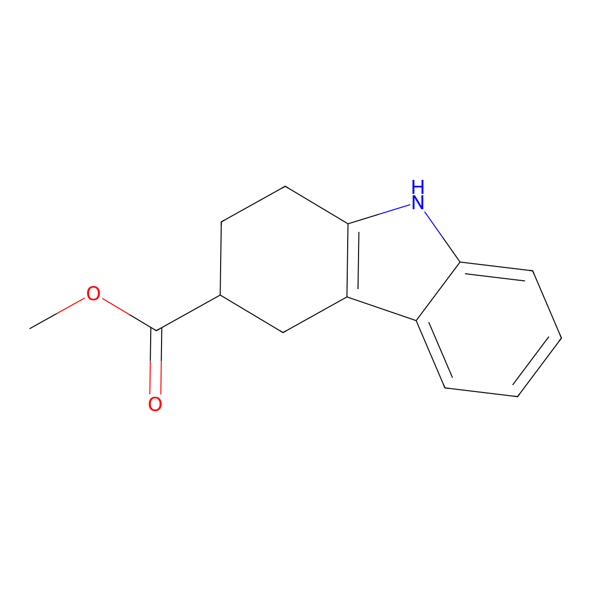 methyl 2,3,4,9-tetrahydro-1H-carbazole-3-carboxylate molecular structure, CAS 26088-67-5
