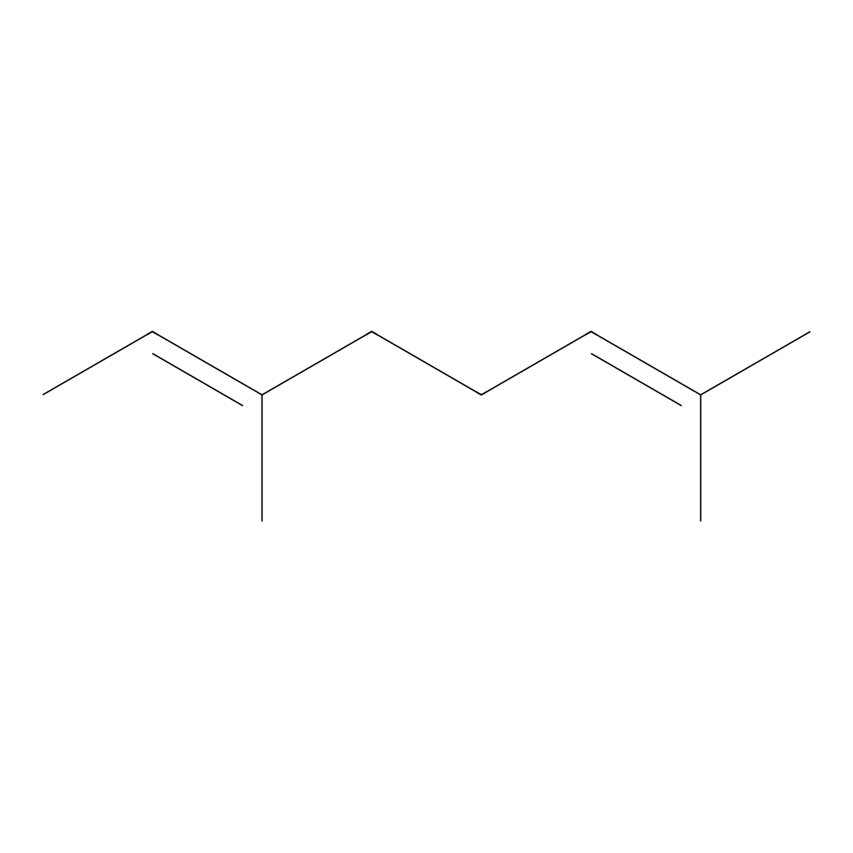 (6E)-2,6-dimethyl-2,6-octadiene molecular structure, CAS 2609-23-6