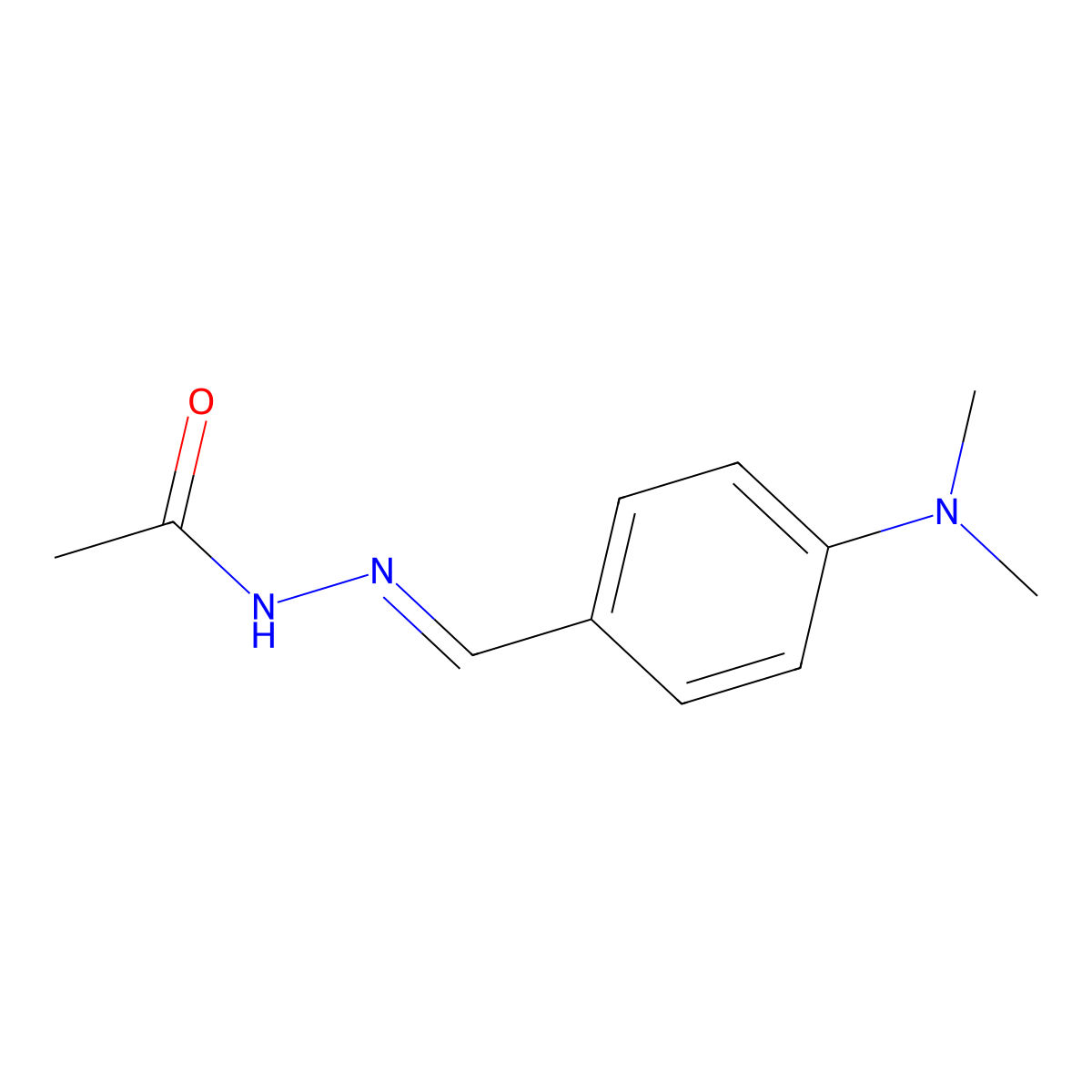 N'-{[4-(Dimethylamino)phenyl]methylidene}acetohydrazide molecular structure, CAS 26090-79-9