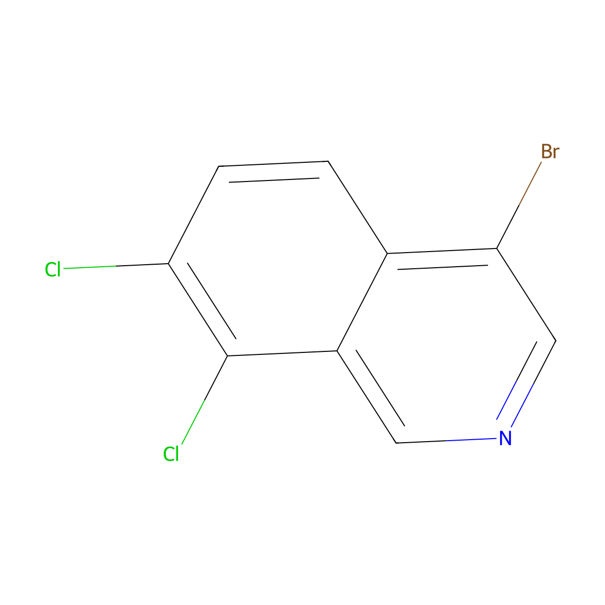 4-Bromo-7,8-dichloroisoquinoline molecular structure, CAS 2609096-69-5