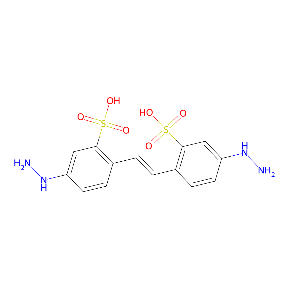 4,4'-Dihydrazinostilbene-2,2'-disulphonic acid molecular structure, CAS 26092-49-9