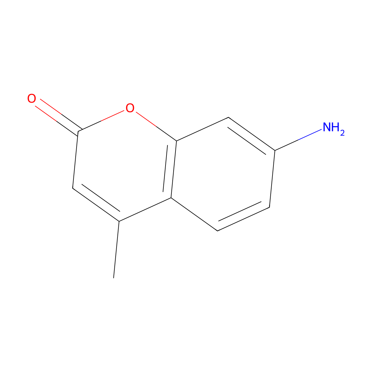7-Amino-4-methylcoumarin molecular structure, CAS 26093-31-2
