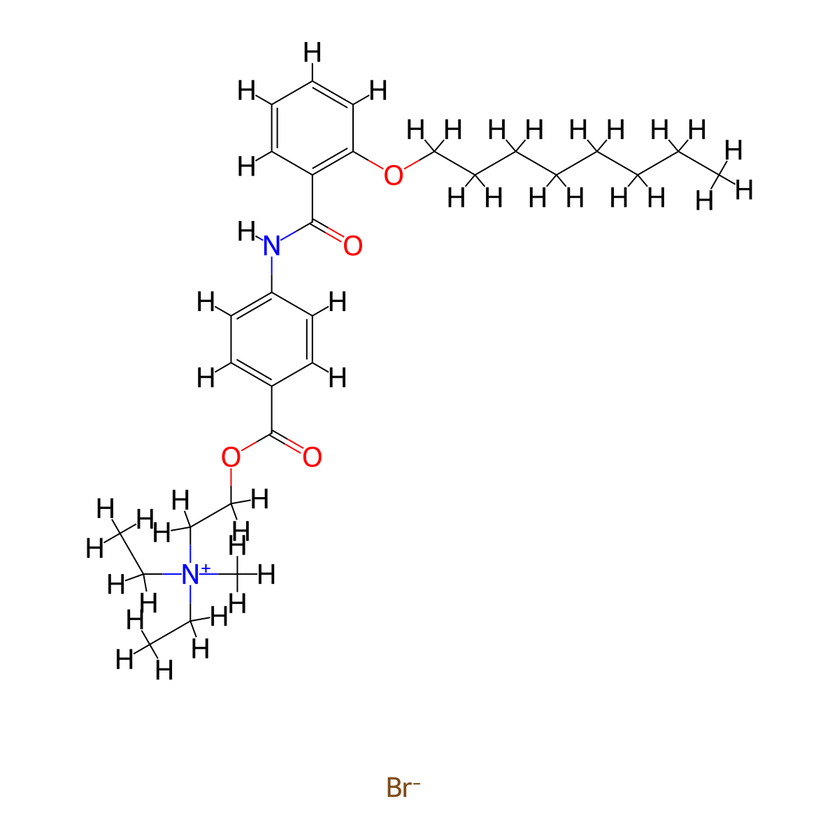Otilonium Bromide molecular structure, CAS 26095-59-0