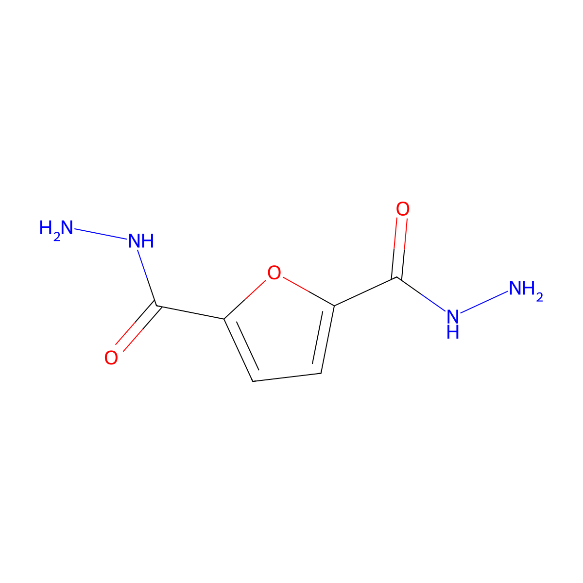 Furan-2,5-dicarboxylic acid, dihydrazide molecular structure, CAS 26095-97-6