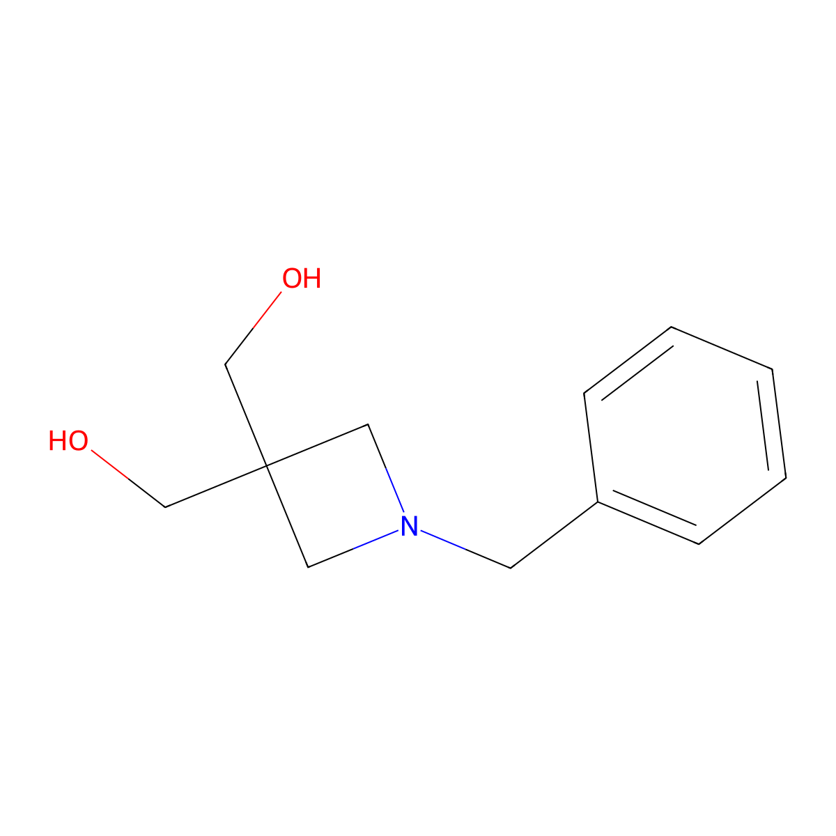 [1-Benzyl-3-(hydroxymethyl)azetidin-3-YL]methanol molecular structure, CAS 26096-30-0