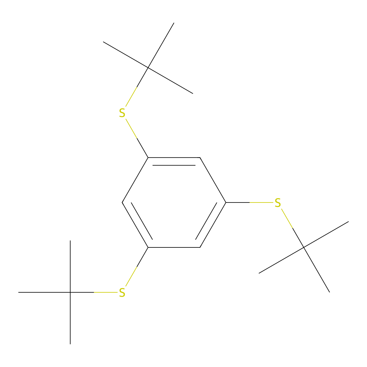 1,3,5-Tris(tert-butylthio)benzene molecular structure, CAS 260968-03-4