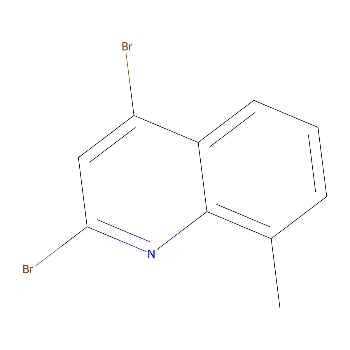 2,4-Dibromo-8-methylquinoline molecular structure, CAS 260972-99-4