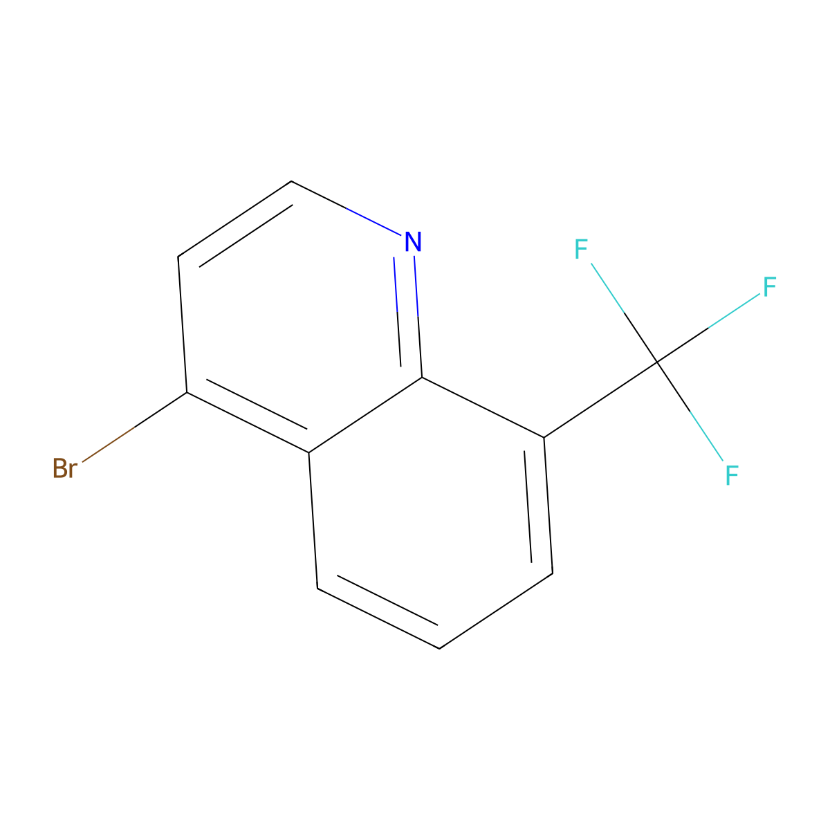 4-Bromo-8-(trifluoromethyl)quinoline molecular structure, CAS 260973-10-2