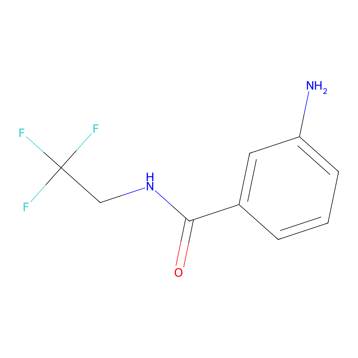 3-amino-N-(2,2,2-trifluoroethyl)benzamide molecular structure, CAS 260973-22-6