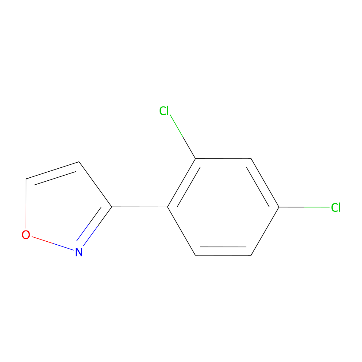 3-(2,4-Dichlorophenyl)isoxazole molecular structure, CAS 260973-78-2