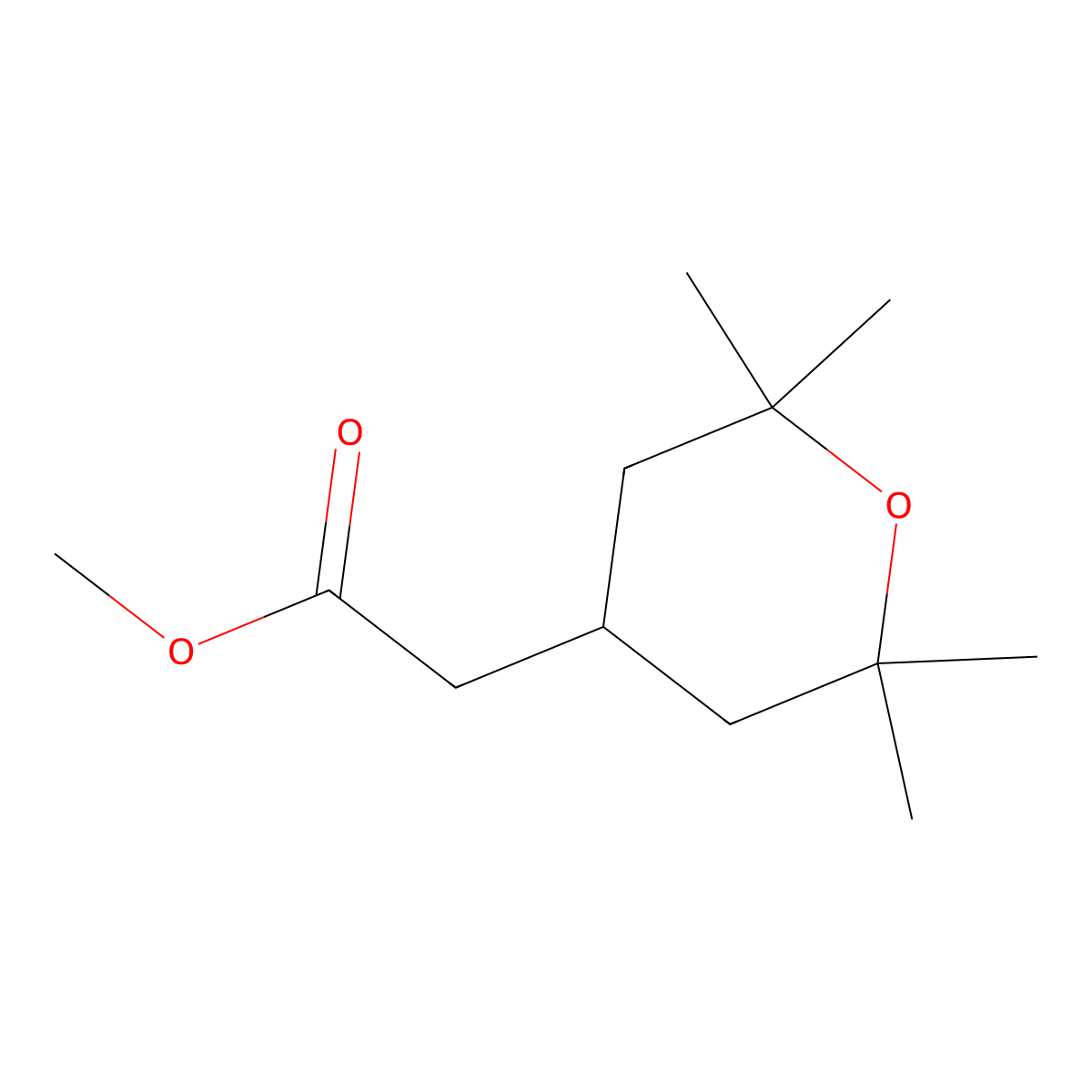 Methyl tetrahydro-2,2,6,6-tetramethyl-2H-pyran-4-acetate molecular structure, CAS 2609741-01-5