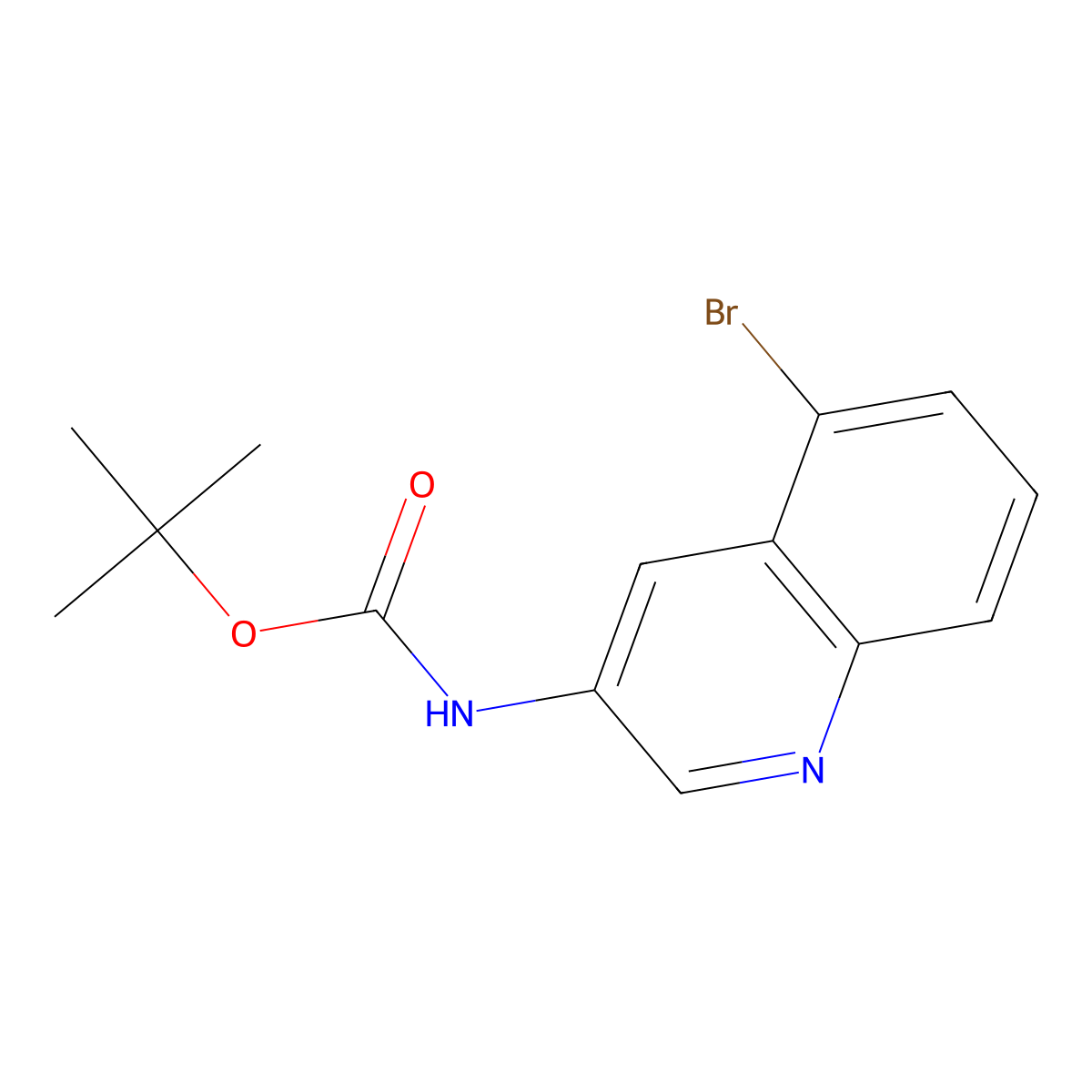tert-Butyl (5-bromoquinolin-3-yl)carbamate molecular structure, CAS 2609787-74-6