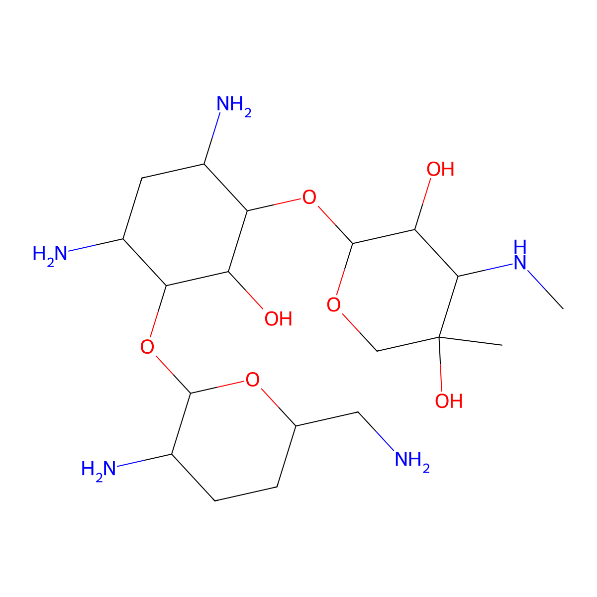 Gentamicin C1A molecular structure, CAS 26098-04-4