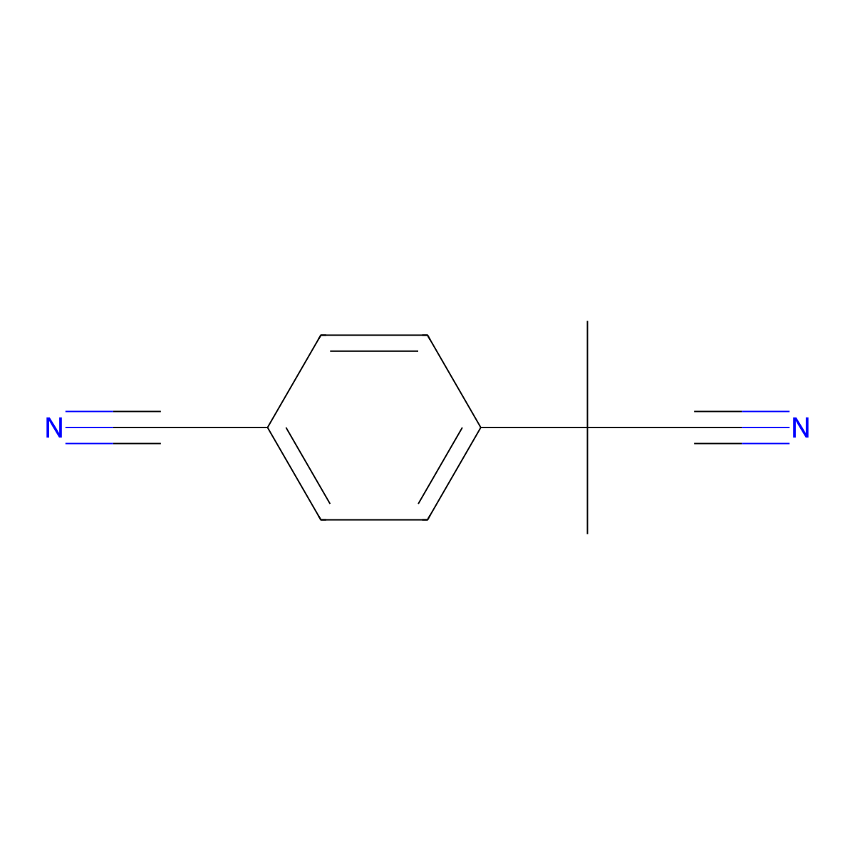 4-(1-Cyano-1-methylethyl)benzonitrile molecular structure, CAS 260981-45-1