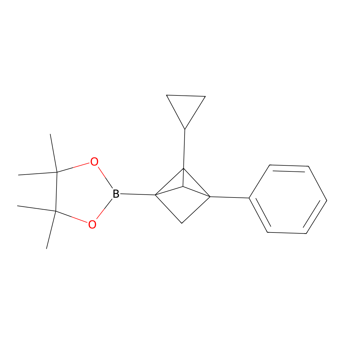 2-(2-Cyclopropyl-3-phenylbicyclo[1.1.1]pentan-1-yl)-4,4,5,5-tetramethyl-1,3,2-dioxaborolane molecular structure, CAS 2609866-60-4