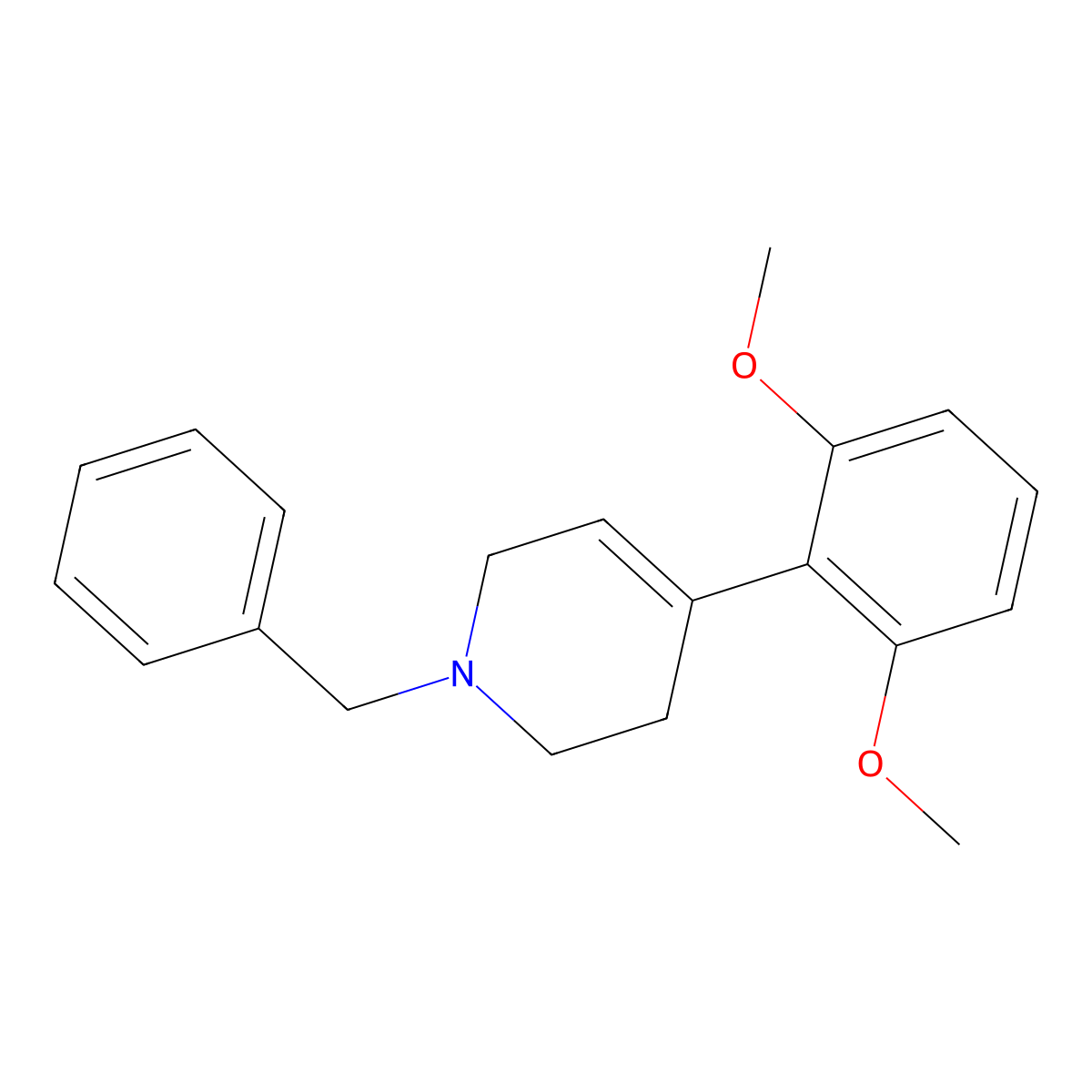 4-(2,6-Dimethoxyphenyl)-1,2,3,6-tetrahydro-1-(phenylmethyl)pyridine molecular structure, CAS 260992-98-1