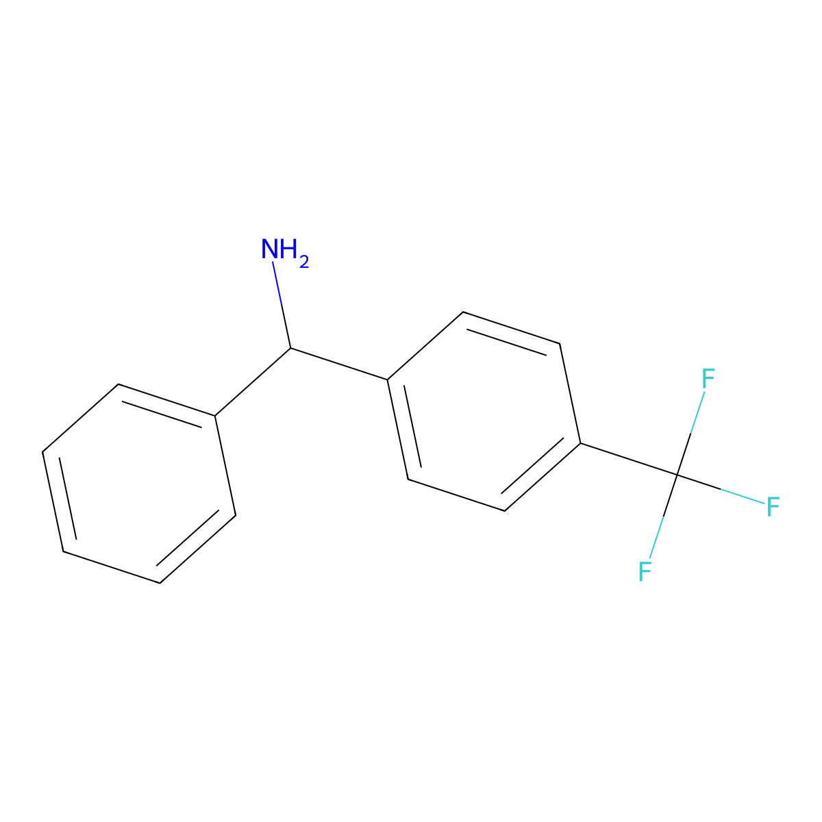 (S)-Phenyl(4-(trifluoromethyl)phenyl)methanamine molecular structure, CAS 260997-51-1
