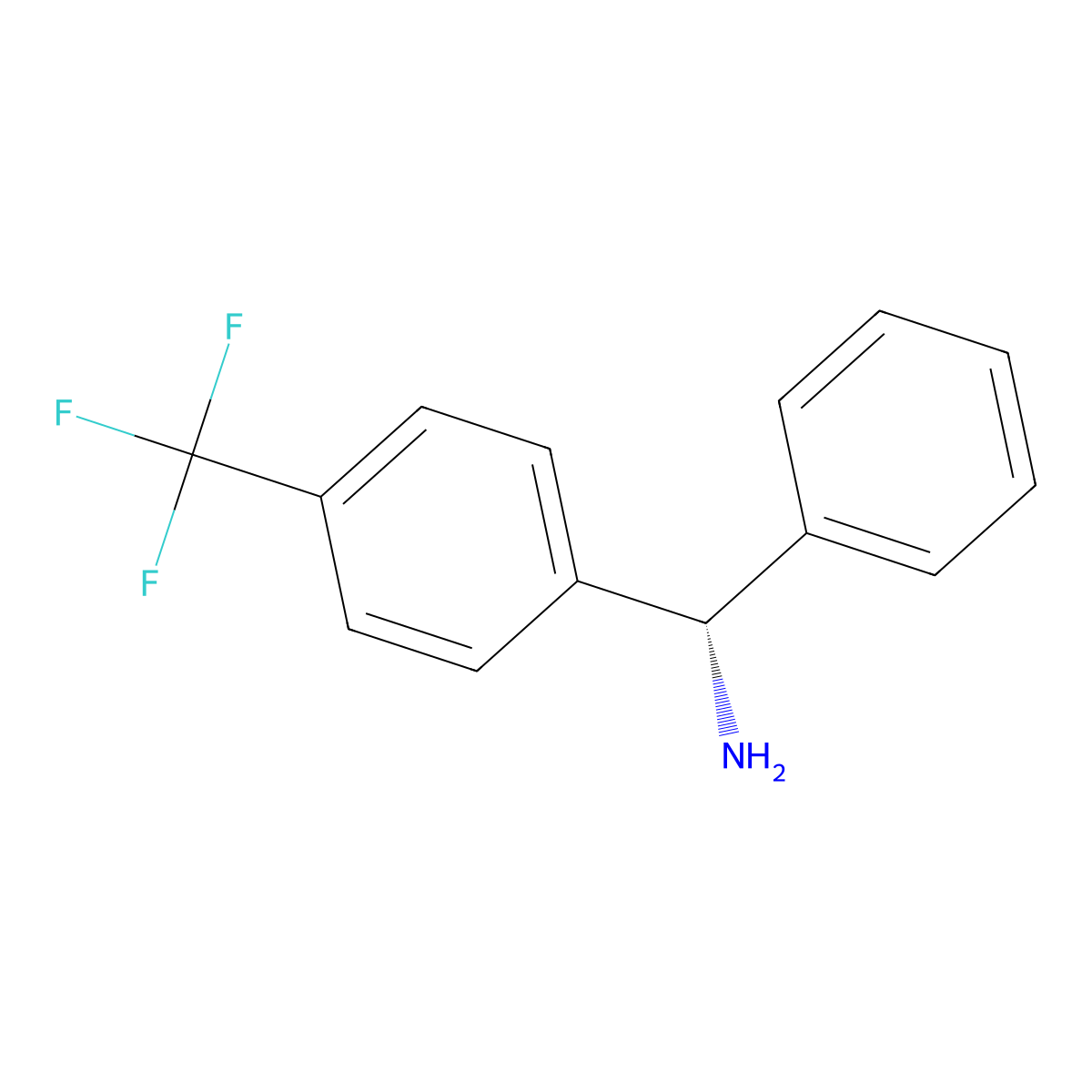 (S)-Phenyl(4-(trifluoromethyl)phenyl)methanamine molecular structure, CAS 260997-51-1