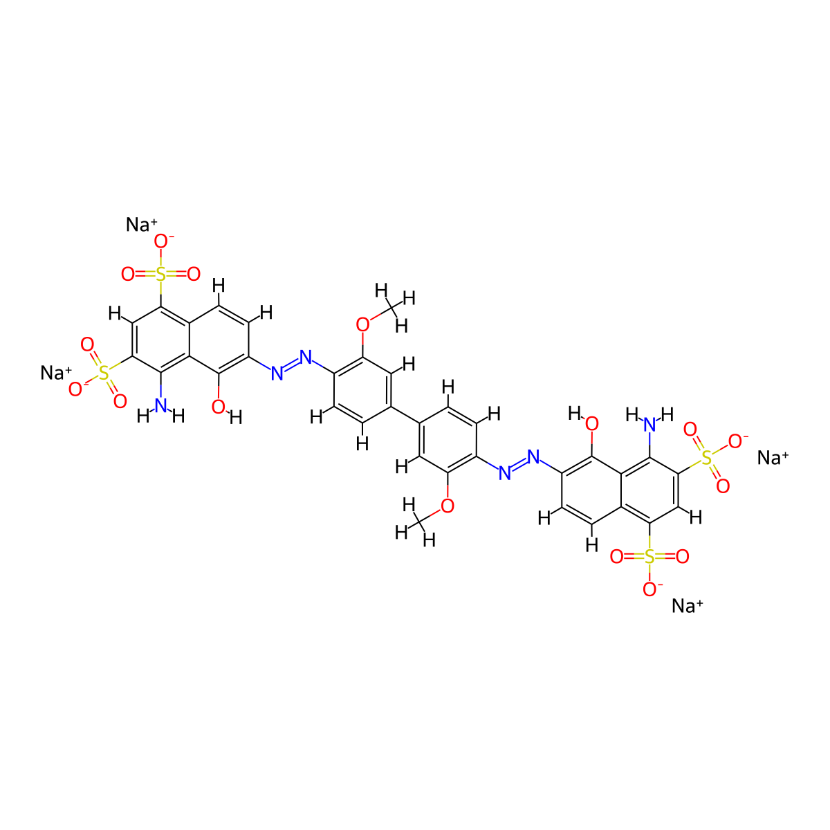Chicago Sky Blue 6B molecular structure, CAS 2610-05-1