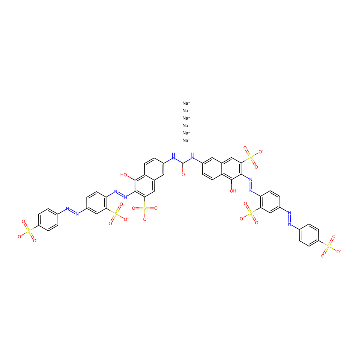 Sirius Red F3B molecular structure, CAS 2610-10-8