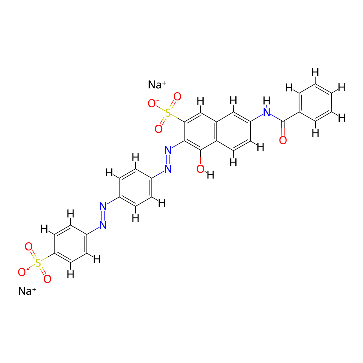 C.I. Direct Red 81 disodium salt molecular structure, CAS 2610-11-9