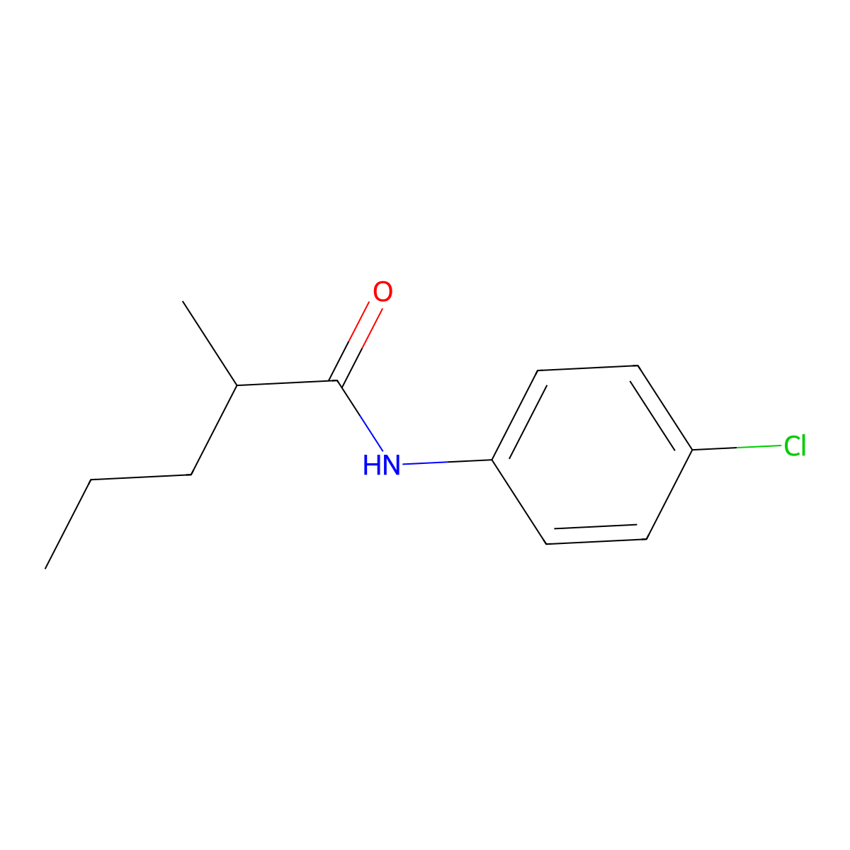 N-(4-chlorophenyl)-2-methylpentanamide molecular structure, CAS 2610-53-9