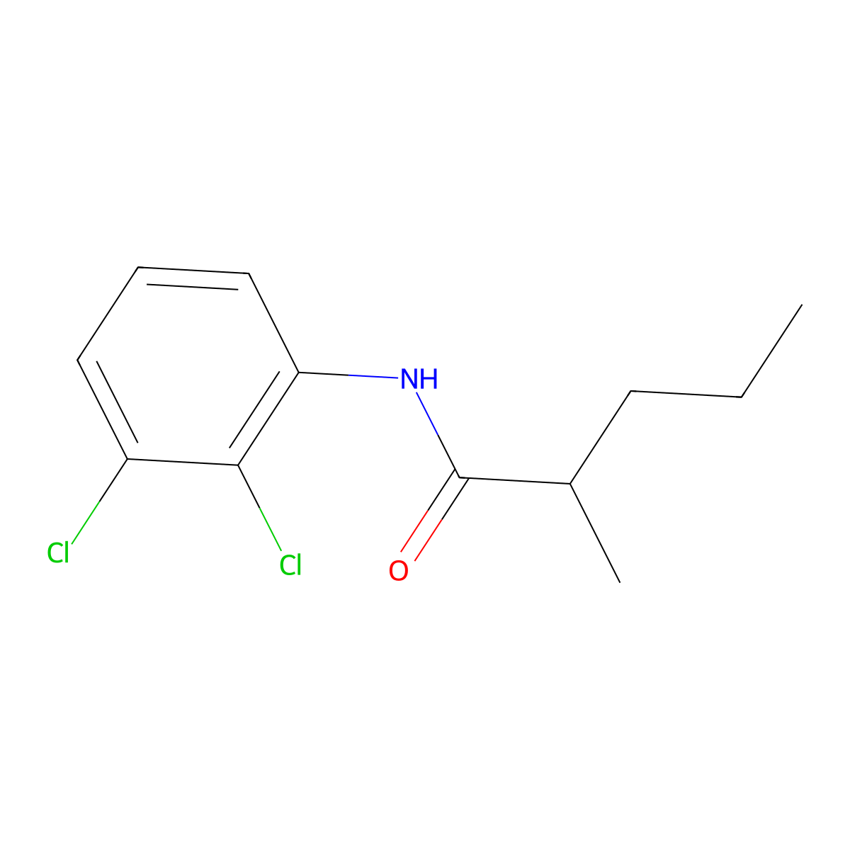 N-(2,3-dichlorophenyl)-2-methylpentanamide molecular structure, CAS 2610-54-0