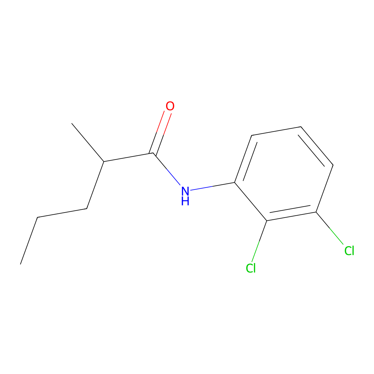 N-(2,3-dichlorophenyl)-2-methylpentanamide molecular structure, CAS 2610-54-0