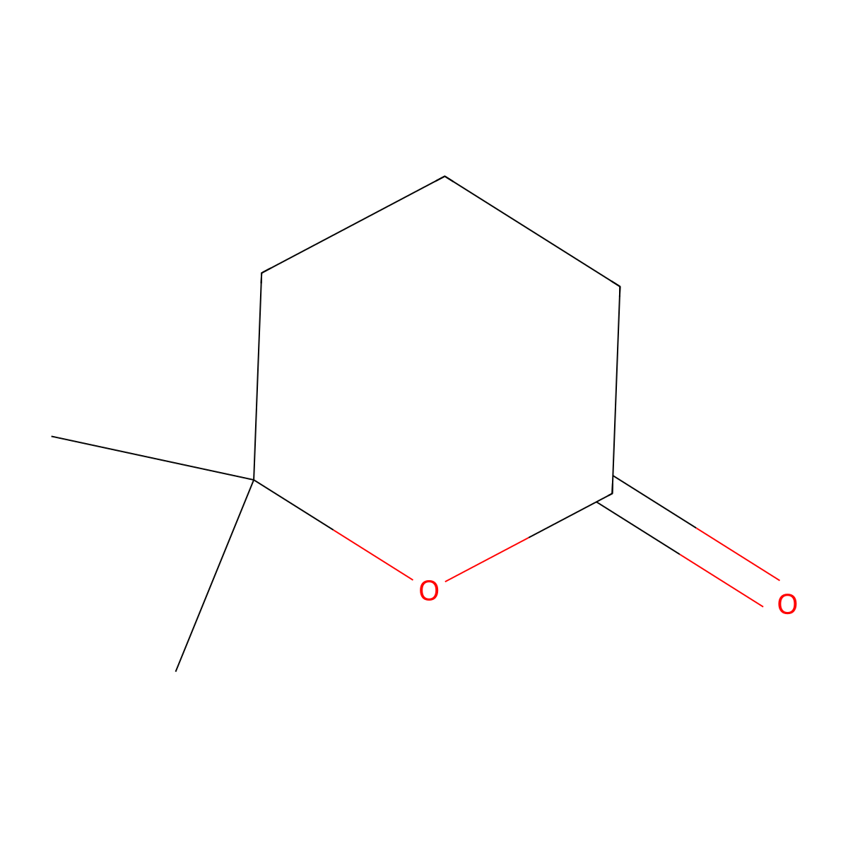 6,6-Dimethyloxan-2-one molecular structure, CAS 2610-95-9