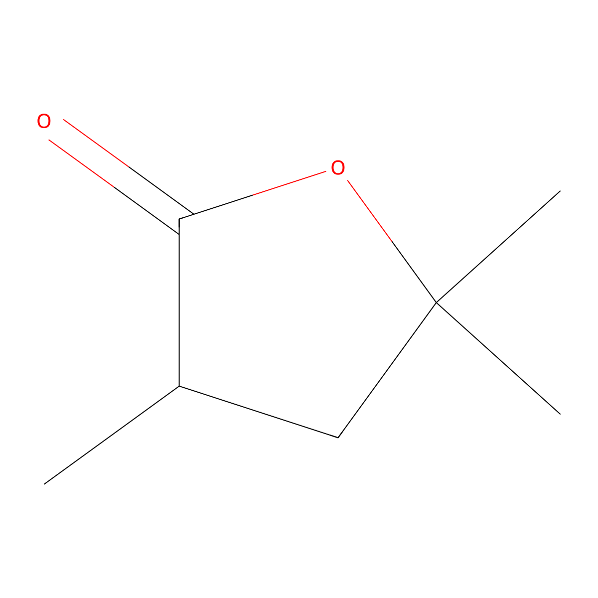 3,5,5-Trimethyloxolan-2-one molecular structure, CAS 2610-96-0