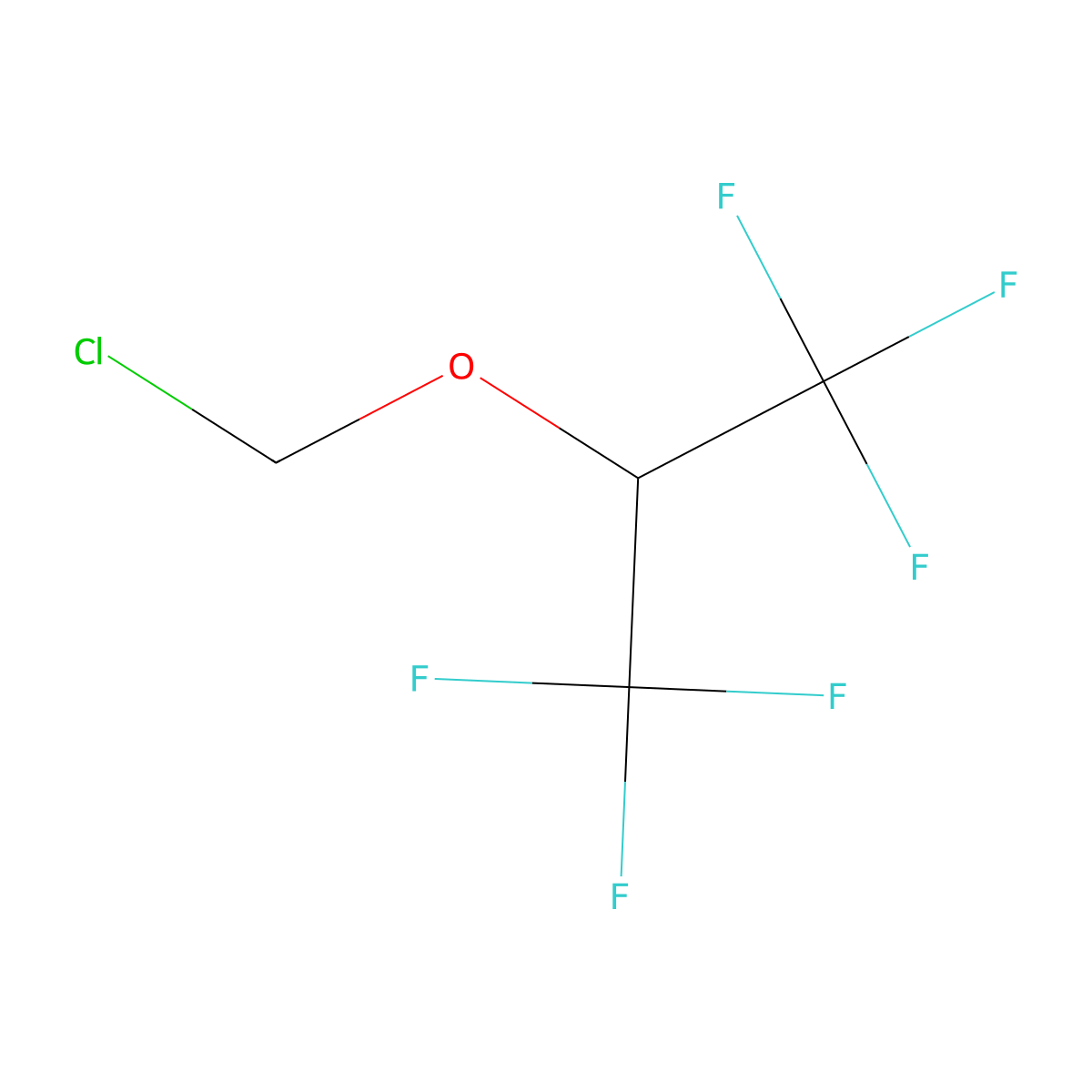 2-(Chloromethoxy)-1,1,1,3,3,3-hexafluoropropane molecular structure, CAS 26103-07-1