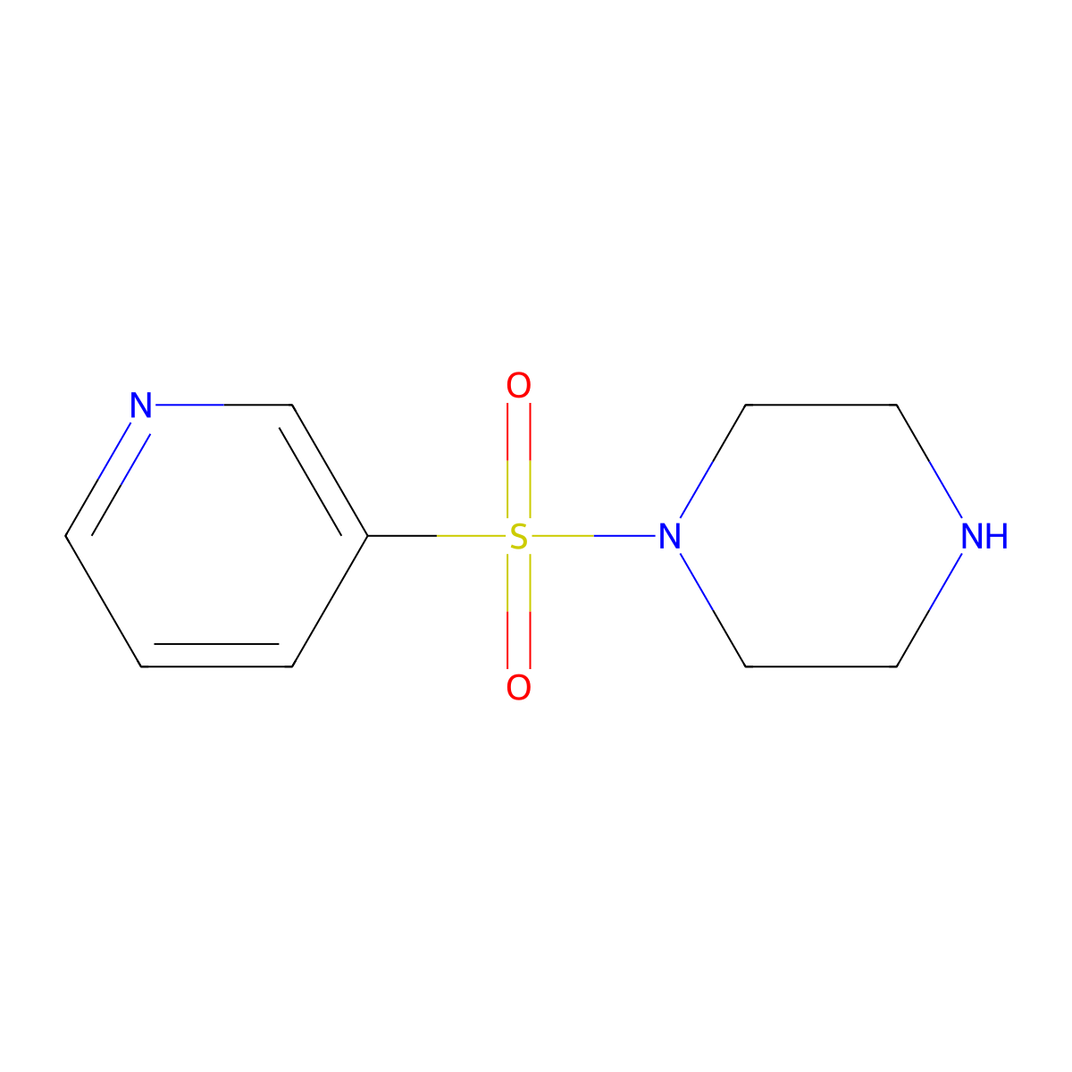 1-(Pyridine-3-sulfonyl)piperazine molecular structure, CAS 26103-50-4