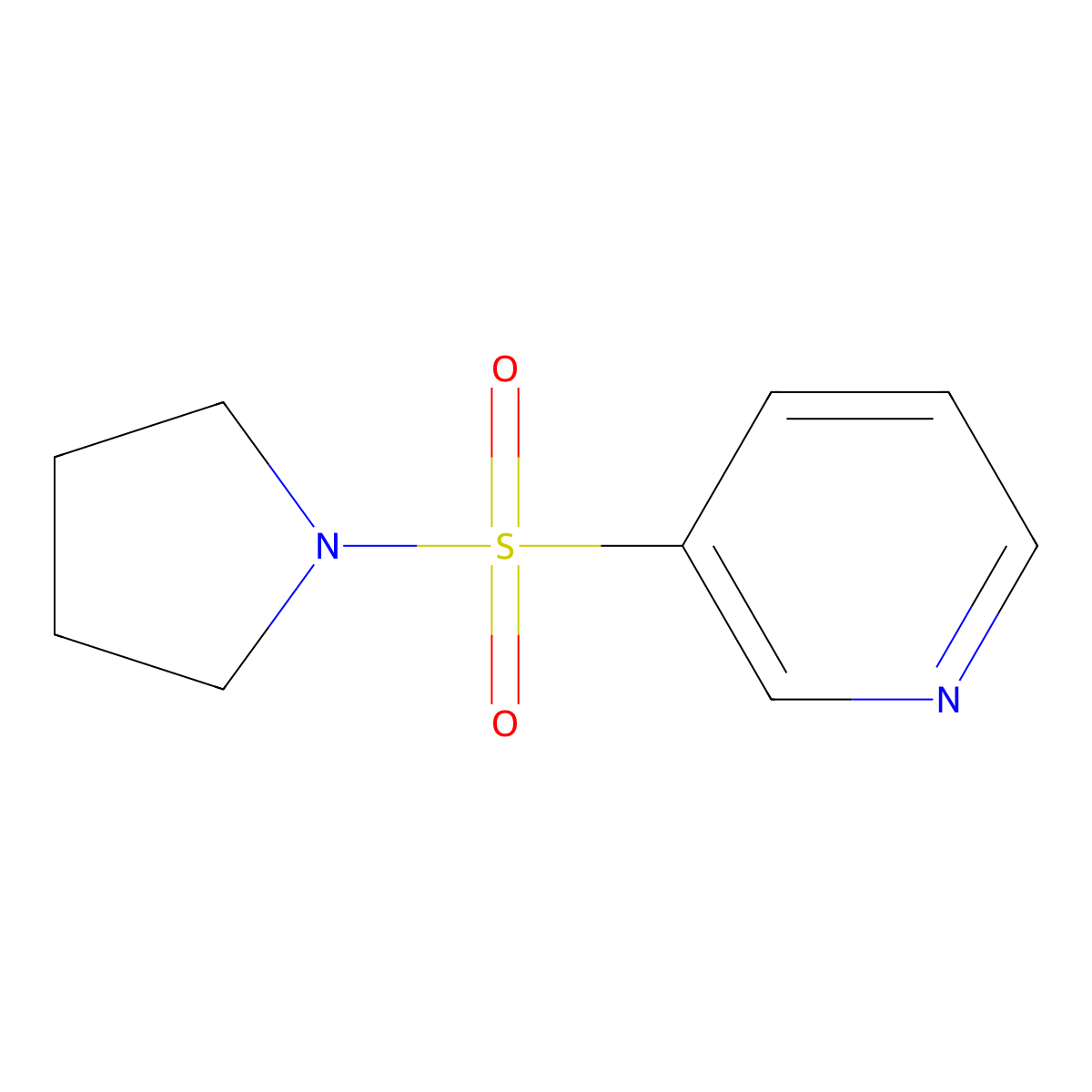 3-[(Pyrrolidin-1-yl)sulphonyl]pyridine molecular structure, CAS 26103-51-5