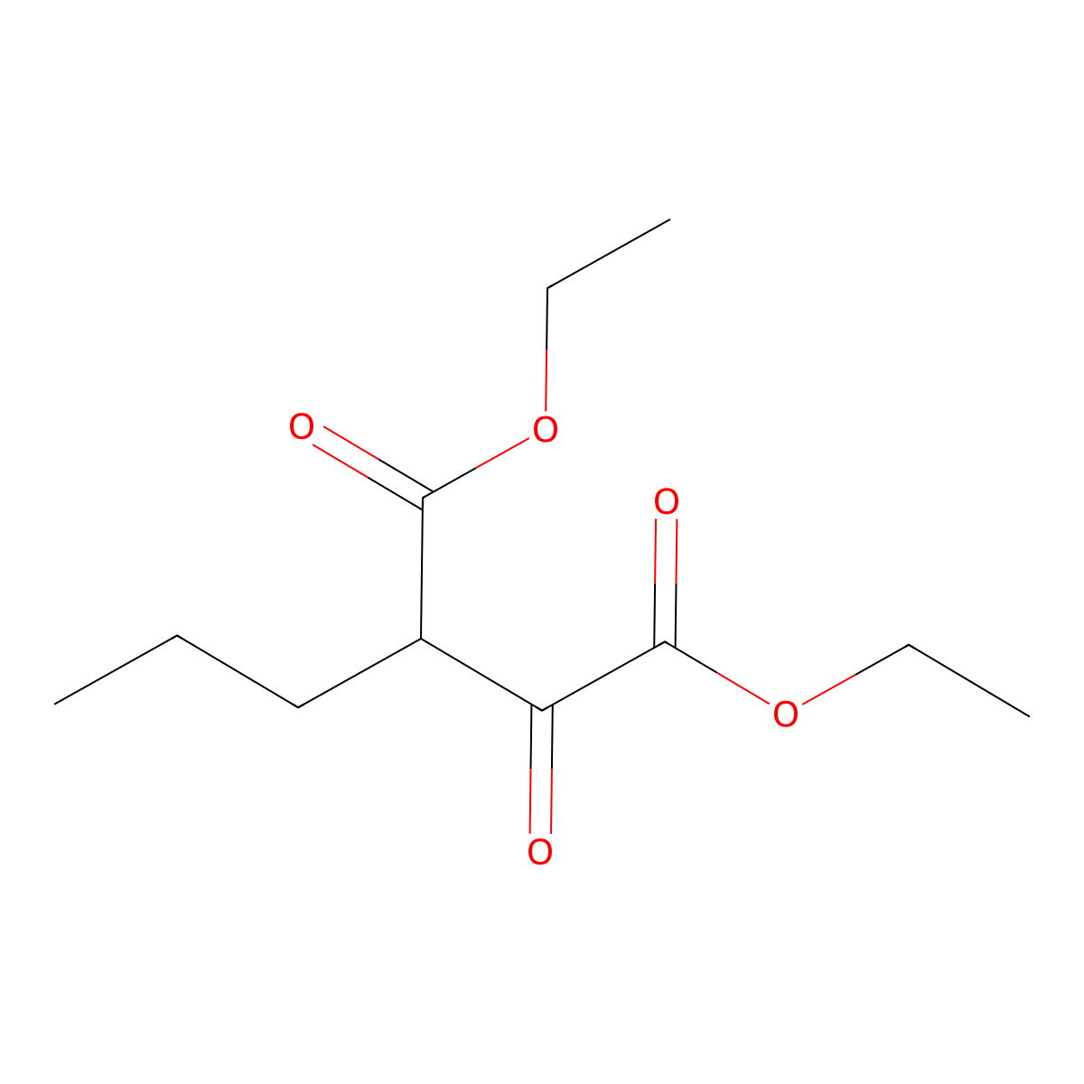 Diethyl 2-oxo-3-propylsuccinate molecular structure, CAS 26103-78-6