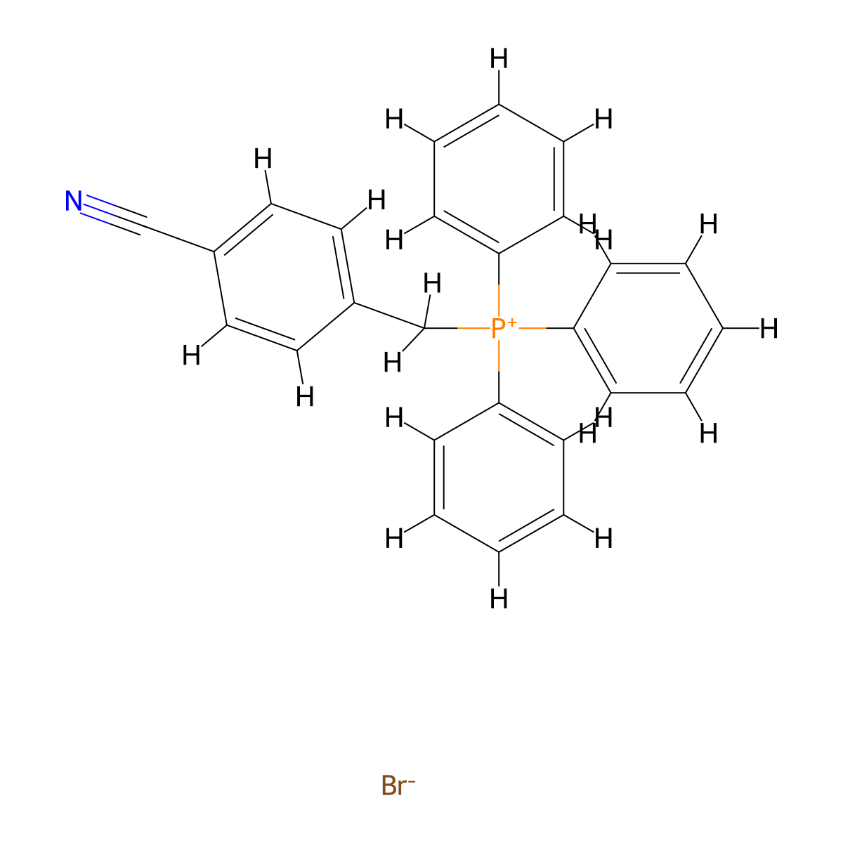 (4-Cyanobenzyl)triphenylphosphonium bromide molecular structure, CAS 26104-68-7