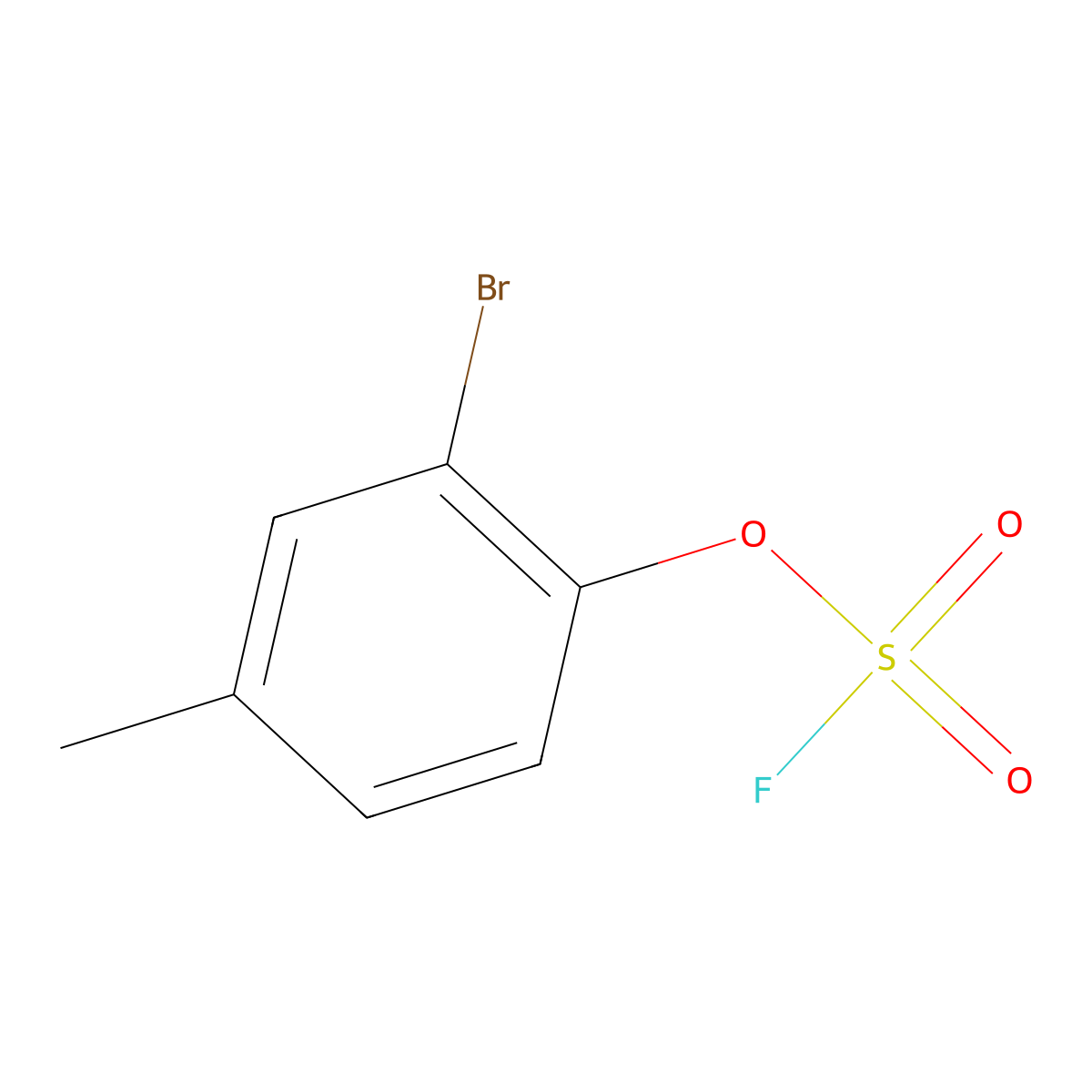 2-Bromo-4-methylphenyl sulfurofluoridate molecular structure, CAS 2610620-67-0