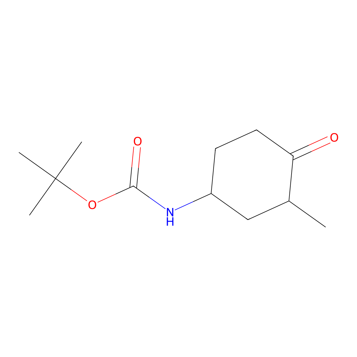 tert-butyl N-(3-methyl-4-oxocyclohexyl)carbamate molecular structure, CAS 2610633-08-2