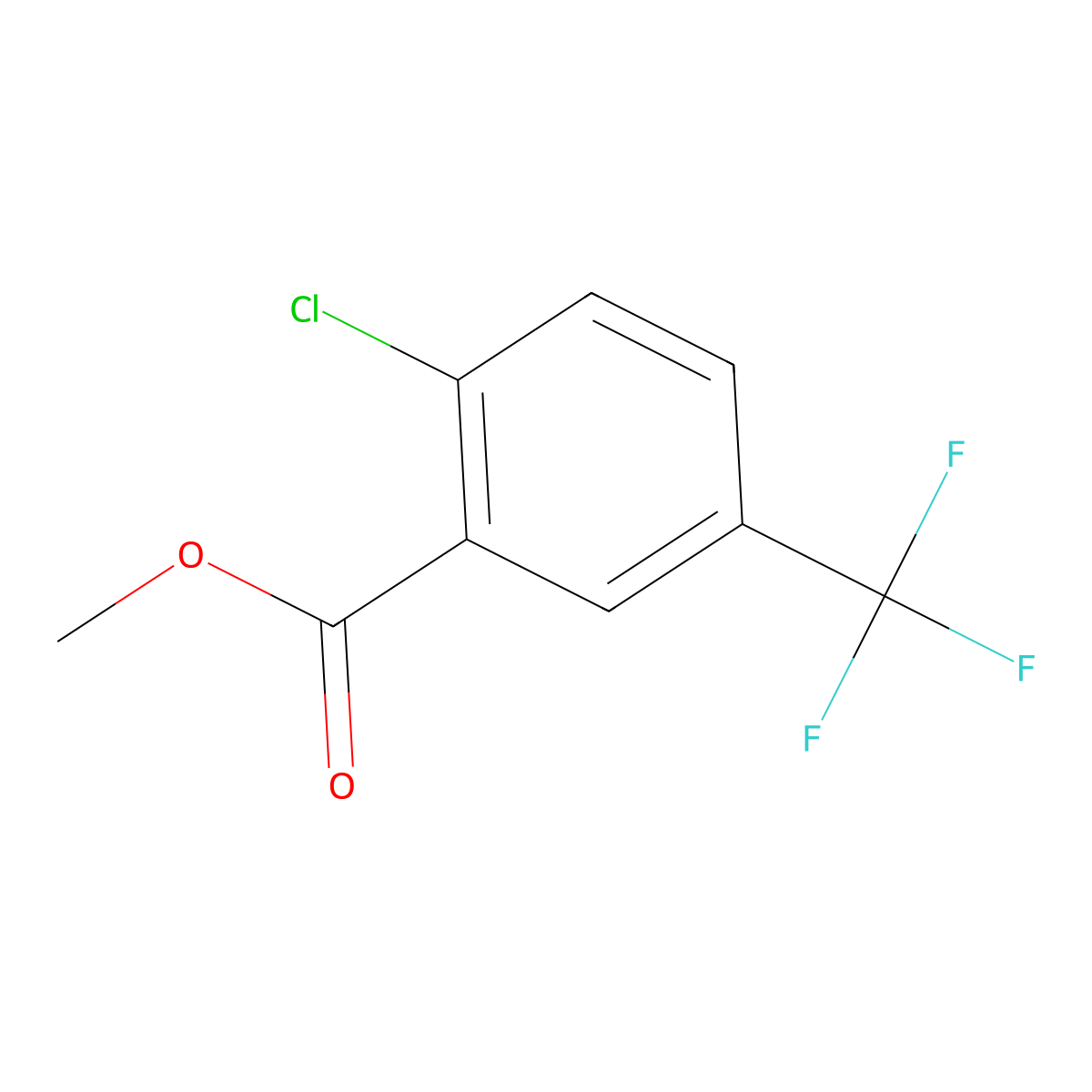 Methyl 2-chloro-5-(trifluoromethyl)benzoate molecular structure, CAS 26107-79-9