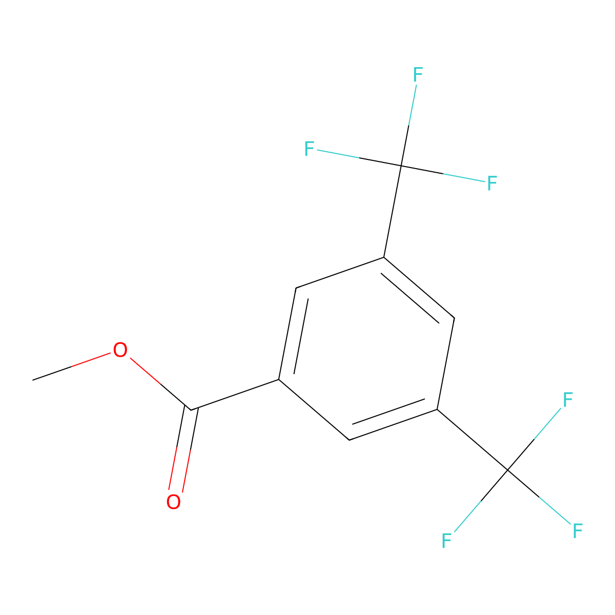 Methyl 3,5-bis(trifluoromethyl)benzoate molecular structure, CAS 26107-80-2