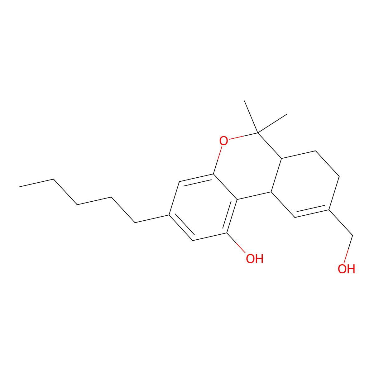 11-hydroxy-Delta(9)-tetrahydrocannabinol molecular structure, CAS 26108-40-7