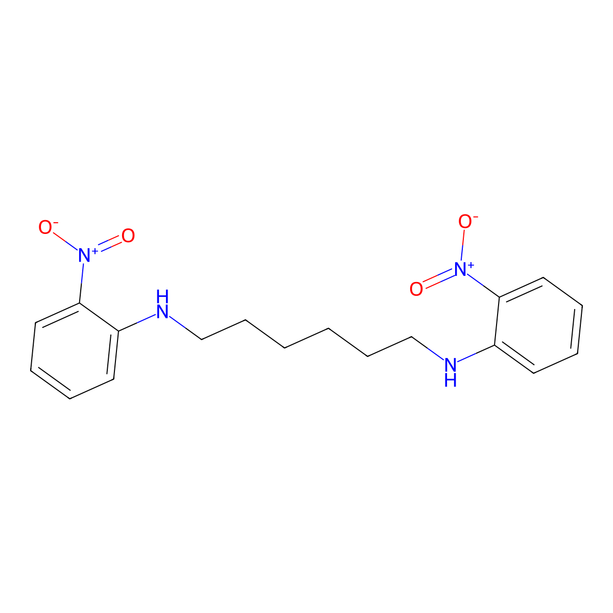2-nitro-N-{6-[(2-nitrophenyl)amino]hexyl}aniline molecular structure, CAS 26109-60-4