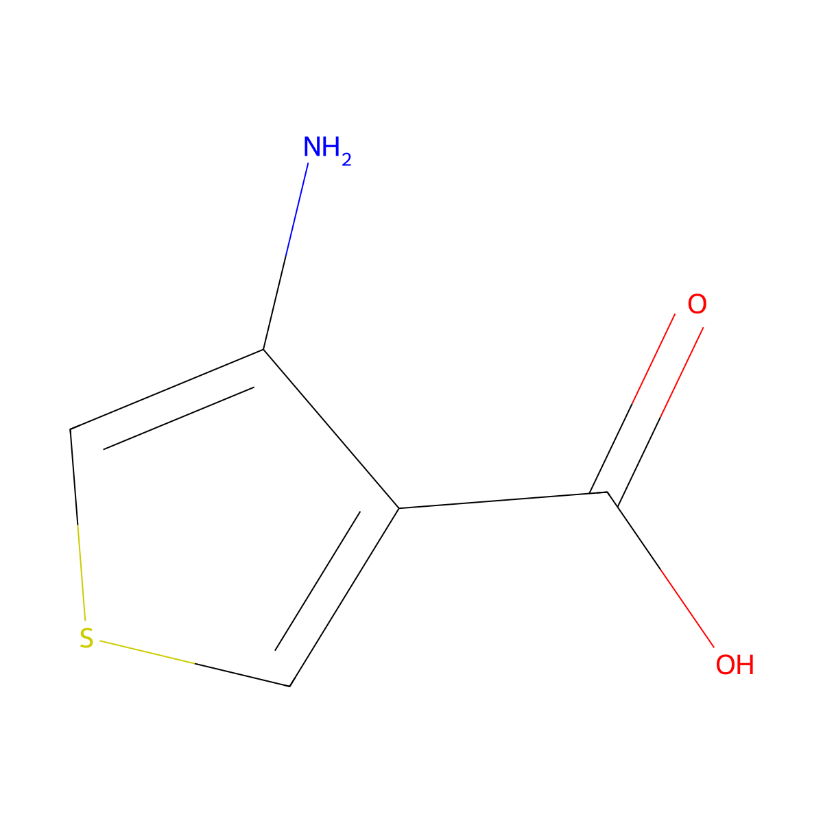 4-aminothiophene-3-carboxylic Acid molecular structure, CAS 26112-64-1