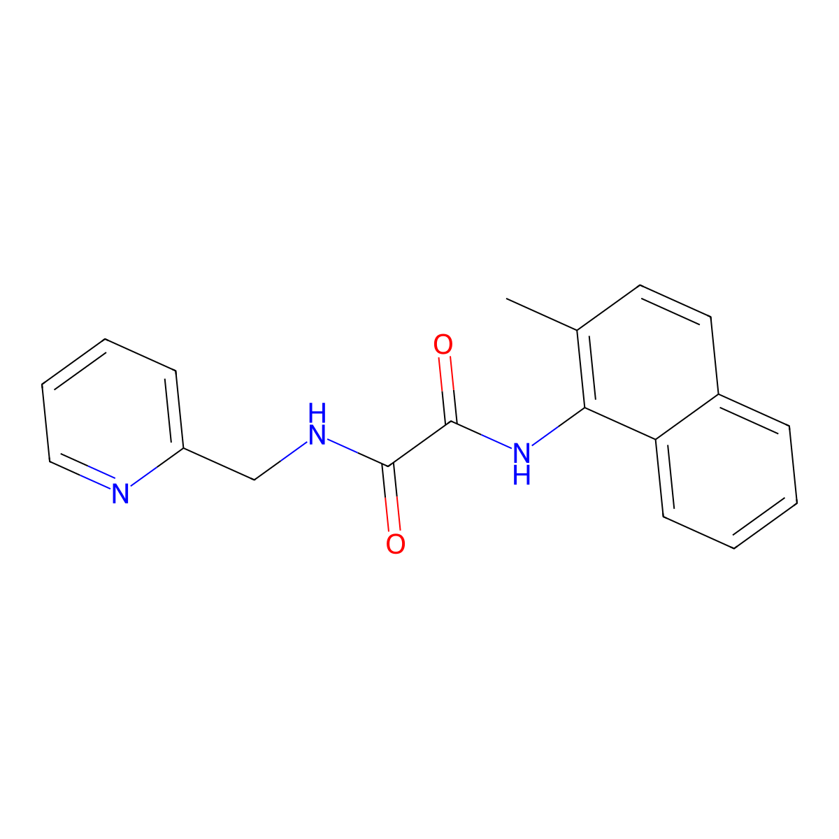 N1-(2-Methylnaphthalen-1-yl)-N2-(pyridin-2-ylmethyl)oxalamide molecular structure, CAS 2611225-93-3